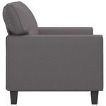 vidaXL Canapé à 2 places Gris 120 cm Similicuir