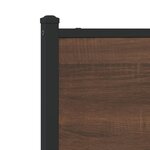vidaXL Cadre de lit en métal avec tête de lit chêne marron 100x200 cm