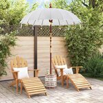 vidaXL Parasol balinais avec base Crème 185 x 185 x 260 cm