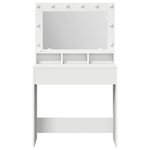 vidaXL Coiffeuse avec étagère Blanc 79 x 41 x 135 cm Bois d'ingénierie