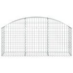 vidaXL Panier de gabions arqué 150x30x60/80 cm Fer galvanisé