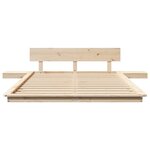 vidaXL Cadre de lit plateforme avec tables de chevet 120x200cm en bois massif