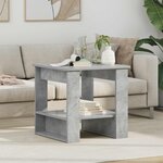 vidaXL Table basse Gris béton 51 x 50 x 50 cm Bois d'ingénierie