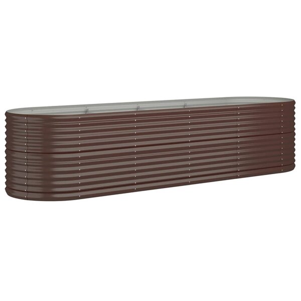 vidaXL Lit surélevé de jardin Acier galvanisé marron