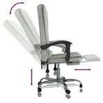 Fauteuil de massage inclinable de bureau informatique étude clairvelours gris 02_0025387