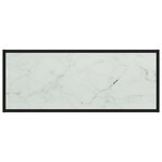 vidaXL Meuble TV noir avec verre marbre blanc 100x40x40 cm