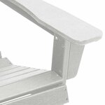 vidaXL Chaise Adirondack avec repose-pieds blanche en HDPE