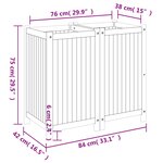 vidaXL Jardinière avec doublure 84x42x75 cm bois massif d'acacia