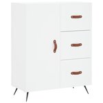 vidaXL Buffet haut Blanc 69 5x34x180 cm Bois d'ingénierie