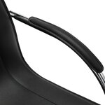 Chaise fauteuil siège de bureau informatique étude cantilever similicuir noir 02_0023995