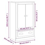 vidaXL Buffet haut sonoma gris 60x35 5x103 5 cm bois d'ingénierie