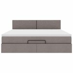VidaXL Cadre de lit ottoman avec matelas taupe 160x200 cm tissu