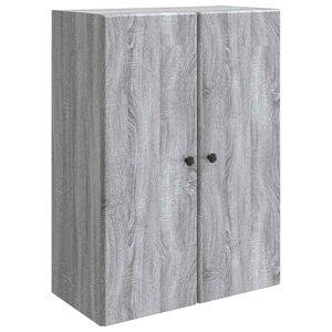 vidaXL Armoire Murale 66 x 34 5 x 90 cm Bois d'ingénierie Sonoma gris