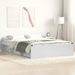 vidaXL Cadre de lit sans matelas blanc 140x200 cm