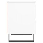 vidaXL Table de chevet Blanc 40x35x50 cm Bois d’ingénierie