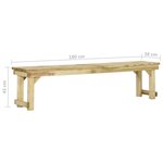 vidaXL Banc de jardin 180 cm bois de pin imprégné
