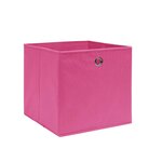 vidaXL Boîtes de rangement 4 Pièces Tissu intissé 28x28x28 cm Rose