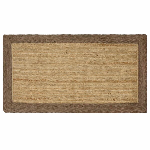 vidaXL Tapis de surface Gris 80 x 150 cm Jute
