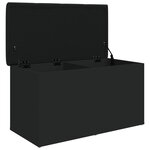 vidaXL Banc de rangement noir 82x42x45 cm bois d'ingénierie