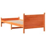 vidaXL Cadre de lit sans matelas cire marron 75x190 cm bois pin massif