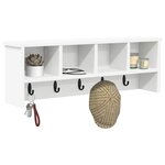 vidaXL Porte-manteau mural Blanc 75 x 16 x 26 cm Bois d'ingénierie