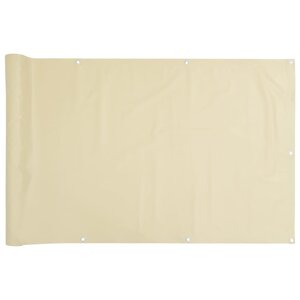 vidaXL Écran d'intimité de balcon crème 600x75 cm PVC