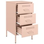 vidaXL Tables de chevet 2 Pièces rose 36x39x68 cm acier