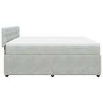 vidaXL Sommier à lattes de lit et matelas Gris clair 200x200cm Velours