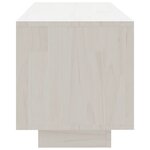 vidaXL Meuble TV Blanc 110x30x33 5 cm Bois de pin massif