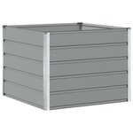 vidaXL Jardinière Gris clair 100 x 100 x 75 cm Acier