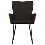 vidaXL Chaises à manger lot de 2 noir tissu et similicuir