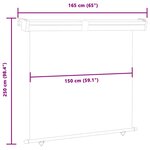 vidaXL Auvent latéral de balcon 165x250 cm Crème