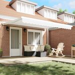 vidaXL Toile de rechange pour store banne Blanc 400 × 350 cm Toile