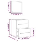 vidaXL Armoire de salle de bain avec miroir Blanc 41x38 5x48 cm