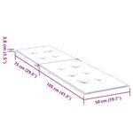vidaXL Coussin de chaise de terrasse noir (75+105)x50x4 cm