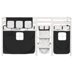 vidaXL Lit mezzanine enfants avec rideaux sans matelas 90x200cm