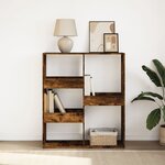 vidaXL Bibliothèque/Séparateur de pièce chêne fumé 100x33x115 cm