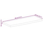 vidaXL Dessus de table à bord vivant 80x40x3 8 cm bois massif manguier