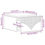 vidaXL Cabinet de chevet mural 2 pc Sonoma gris 34 5 x 33 x 20 cm