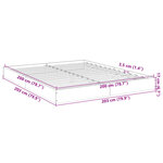 vidaXL Cadre de lit sans matelas sonoma gris 200x200 cm