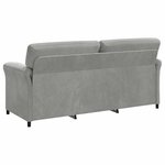 vidaXL Sofa 3 places Gris clair 198 x 83 x 95 cm Velours