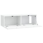 vidaXL Meuble TV mural Blanc 98 x 31 x 30 cm Bois d'ingénierie