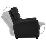 vidaXL Fauteuil inclinable Noir Similicuir