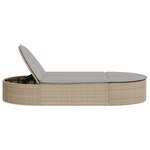 vidaXL Chaise longue double avec coussins beige résine tressée