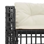 vidaXL Canapé de jardin et coussins et repose-pied en forme de L rotin