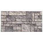 vidaXL Panneaux muraux 3D design de brique gris clair 10 Pièces EPS