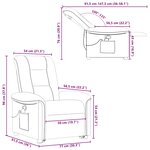 vidaXL Fauteuil de massage inclinable gris nuage tissu