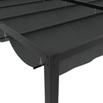 vidaXL Tonnelle de jardin avec toit rétractable anthracite 3x3 m acier