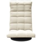 vidaXL Chaise de sol pivotante Crème Velours