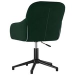 Chaise fauteuil siège pivotante de bureau informatique étude foncé velours vert 02_0024188
